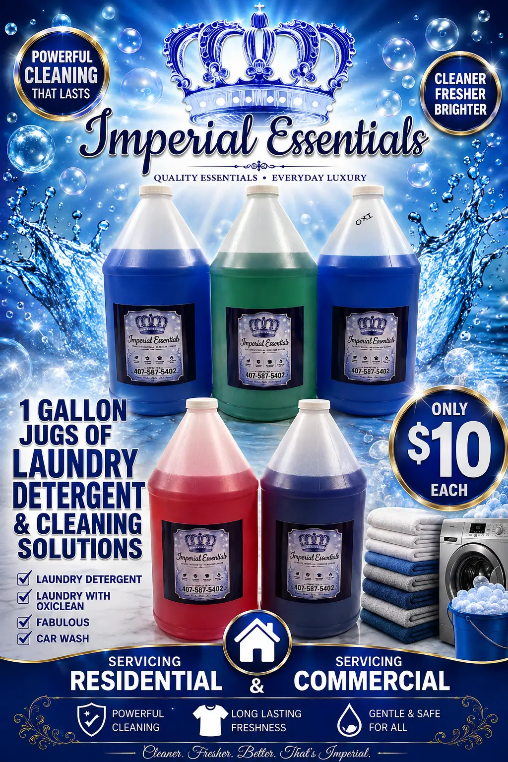 Laundry Detergent — 1 Gallon Jug from Imperial Essentials